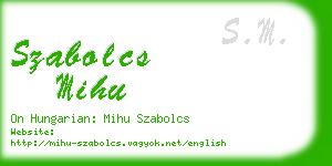 szabolcs mihu business card